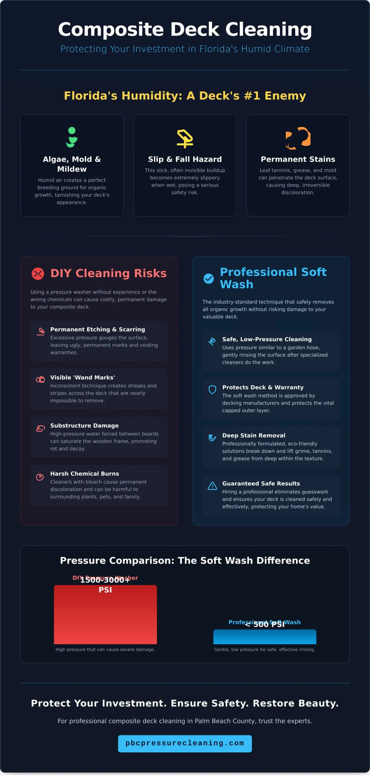 Composite Deck Cleaning: The Professional's Guide for Florida Homeowners Infographic