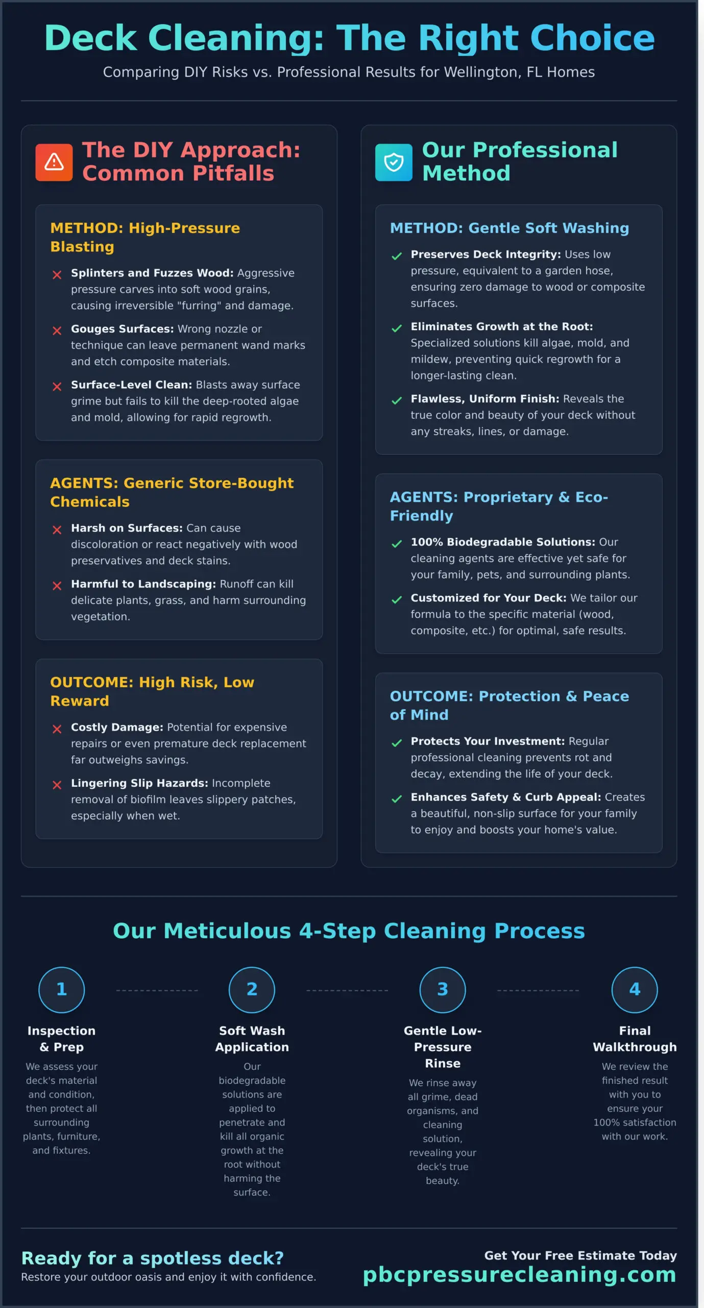 Expert Deck Cleaning in Wellington, FL: Restore Your Outdoor Space Infographic