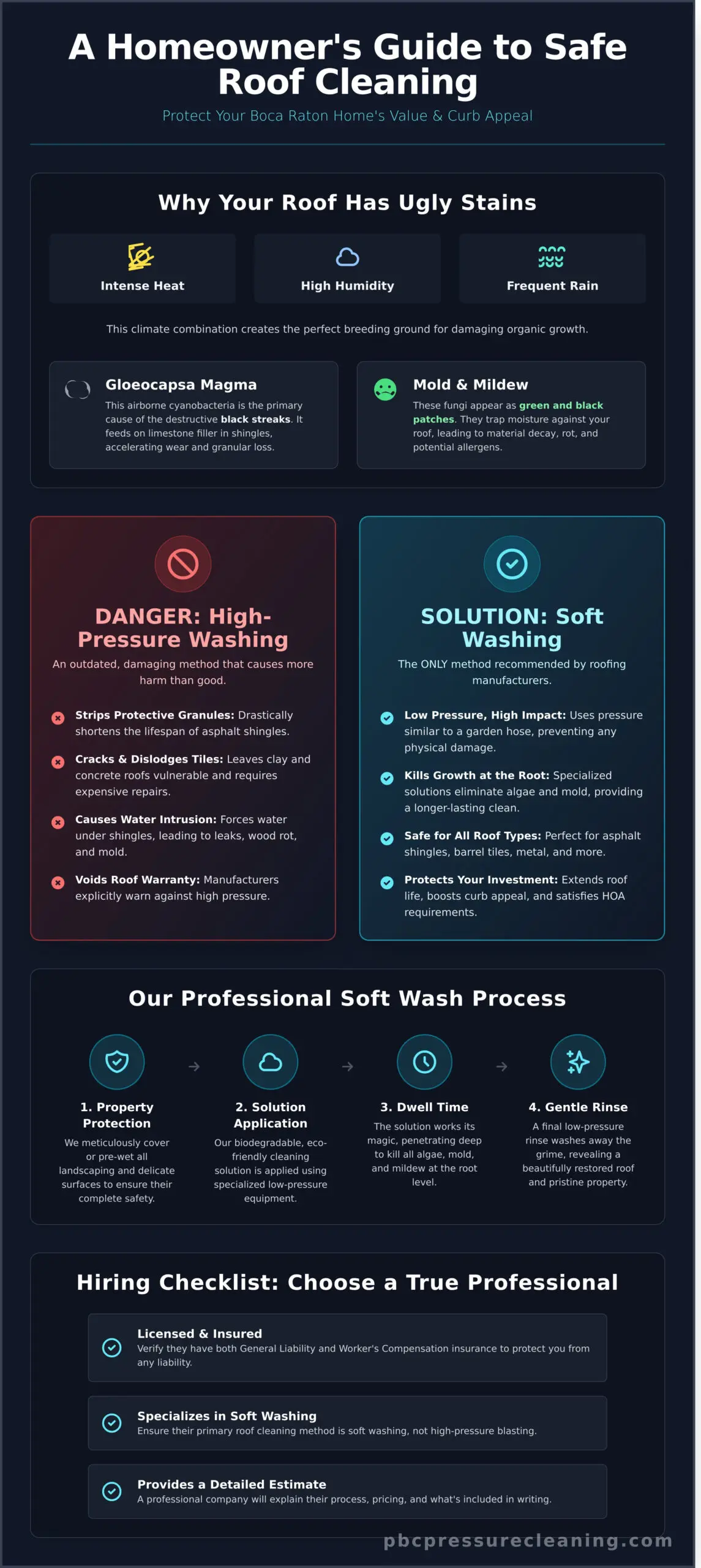 Residential Roof Cleaning Boca Raton: A Homeowner's Guide Infographic