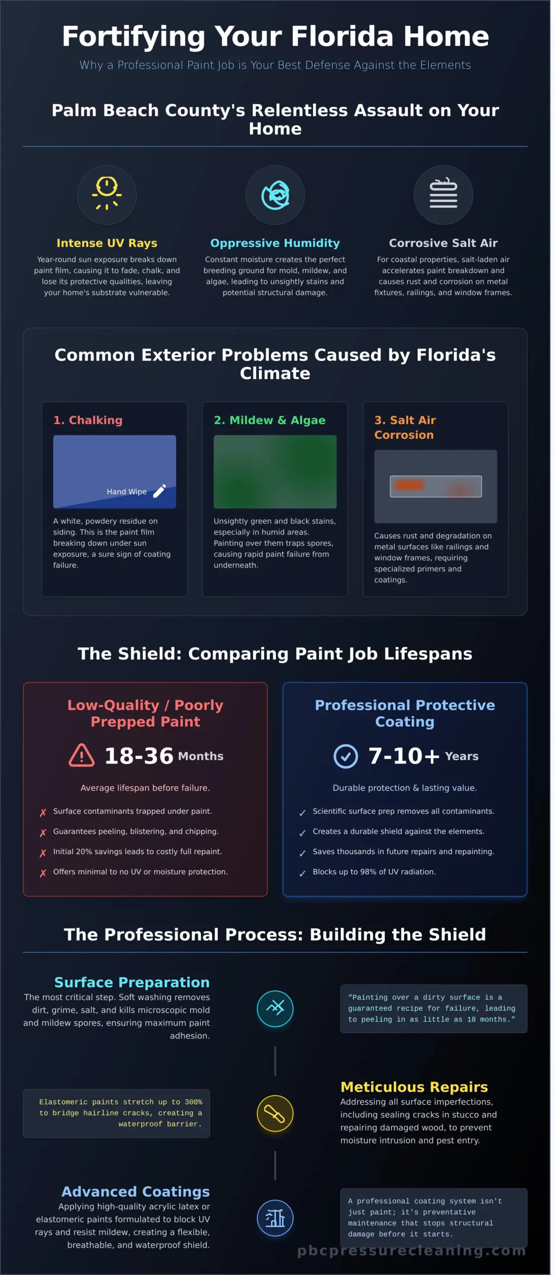 Professional Painters in Palm Beach County: The Ultimate Guide to Exterior Home Protection (2026) Infographic