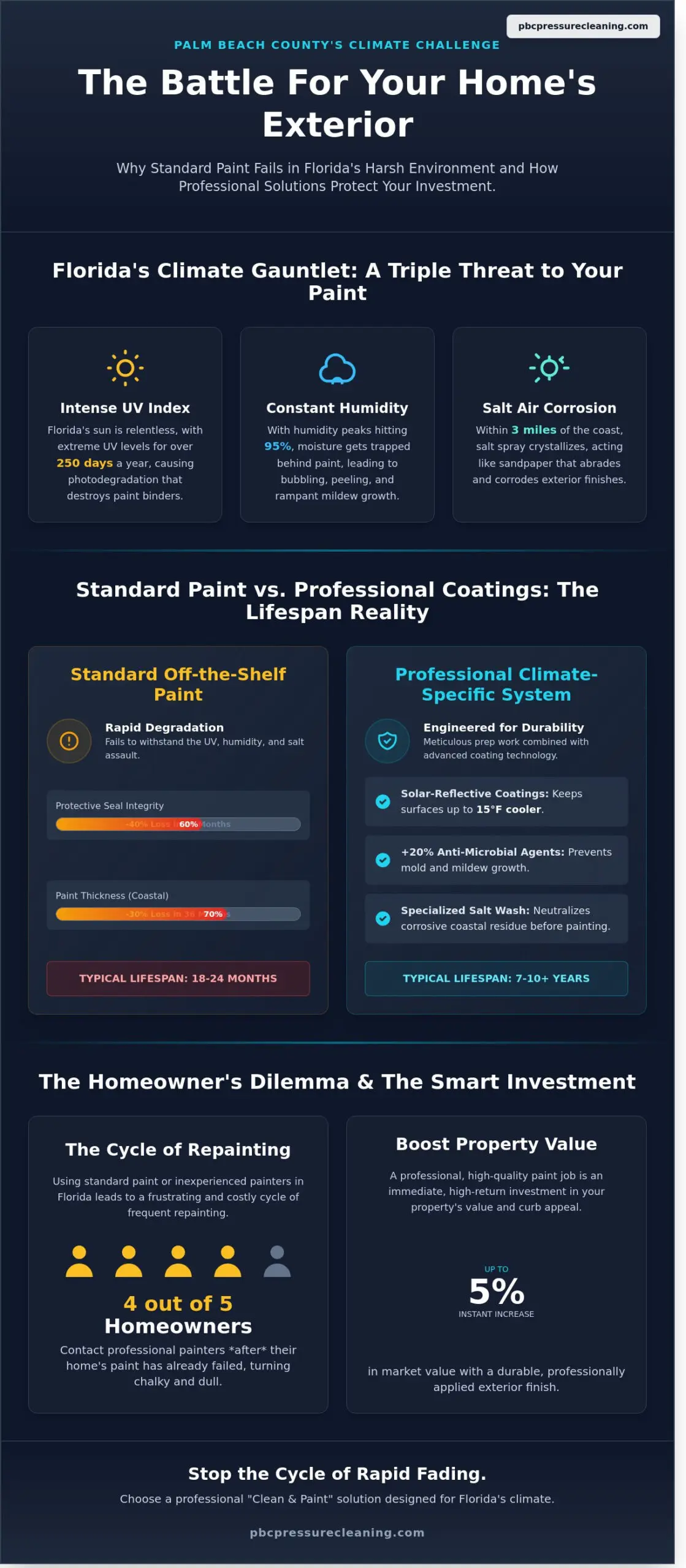 Professional Painters in Palm Beach: The Ultimate Guide to Lasting Exterior Protection Infographic