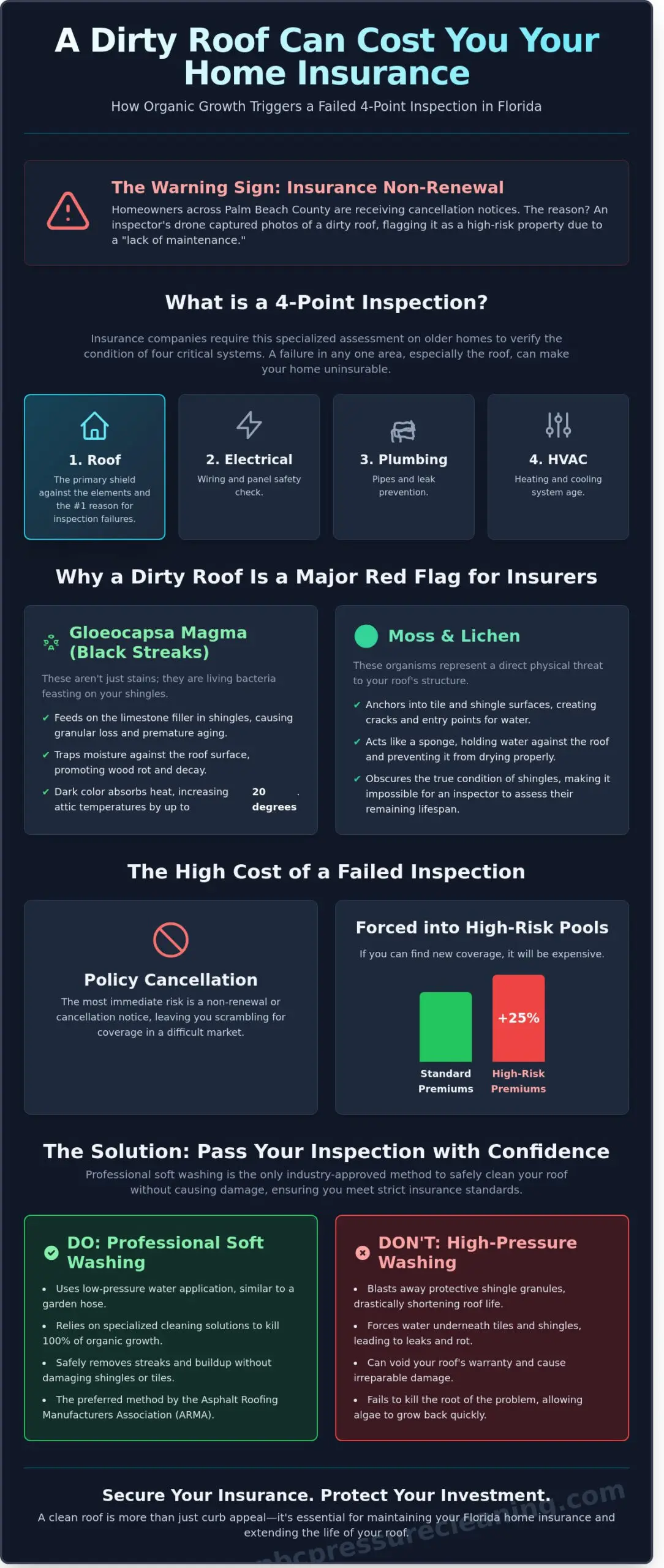 Will a Dirty Roof Fail a 4-Point Inspection in Florida? What Homeowners Need to Know