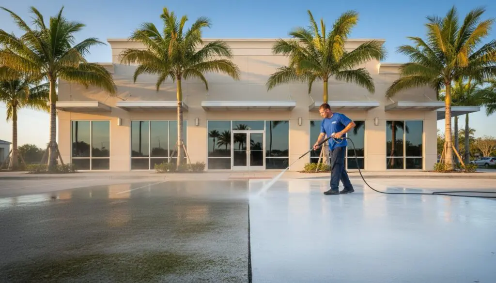 Commercial Pressure Cleaning in Palm Beach: Boost Your Business's Curb Appeal