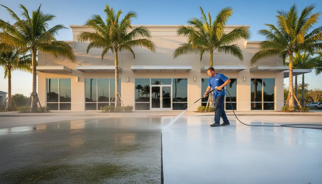 Commercial Pressure Cleaning in Palm Beach: Boost Your Business's Curb Appeal