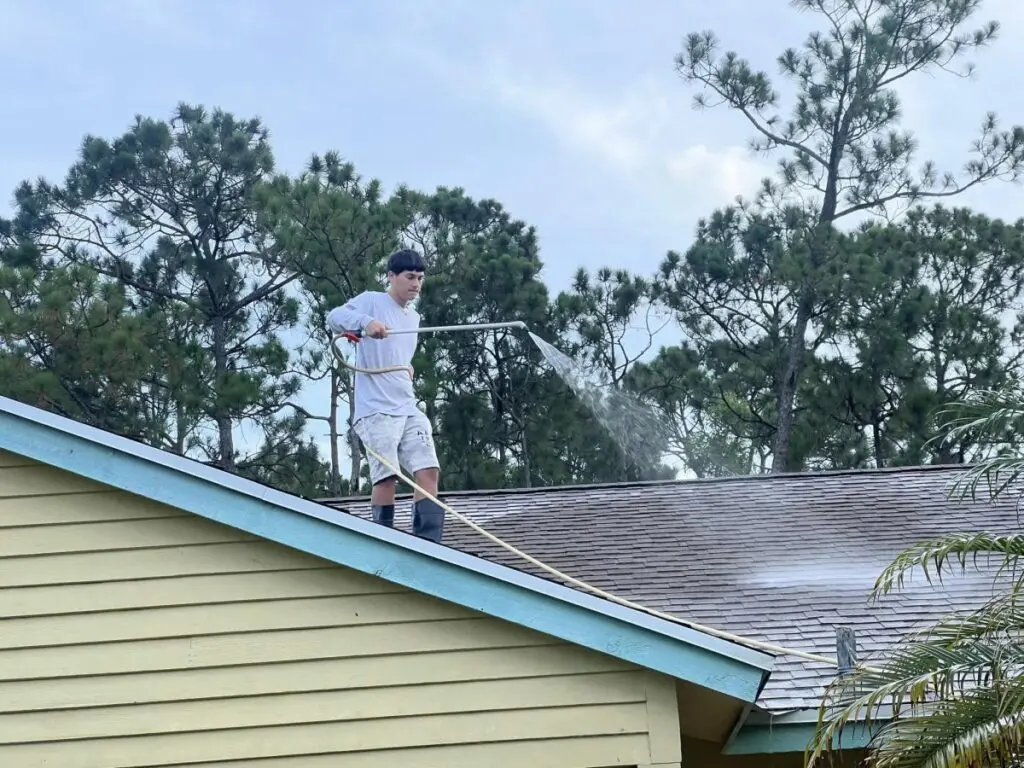 Pressure Pros roof cleaning and softwashing in Wellington, Royal Palm Beach, and Palm Beach Gardens FL.