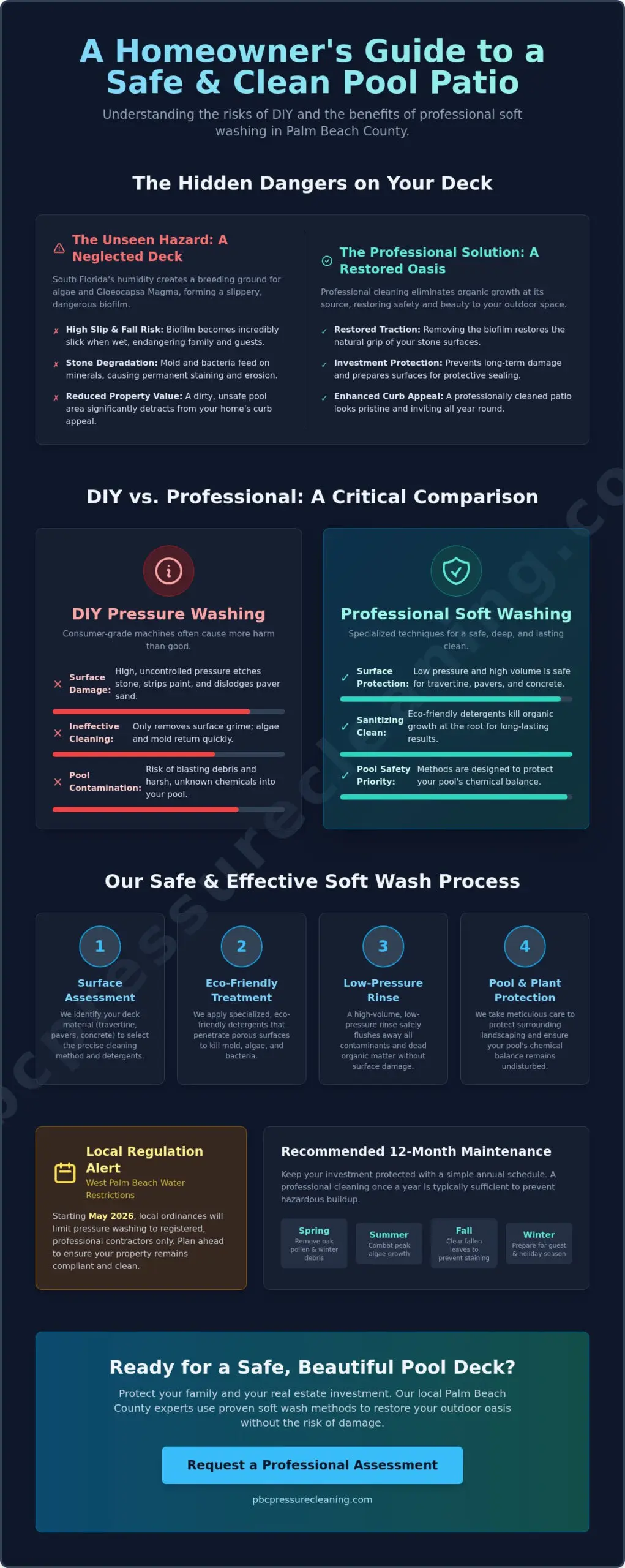 Pool Patio Pressure Washing in Palm Beach County: The Ultimate Guide
