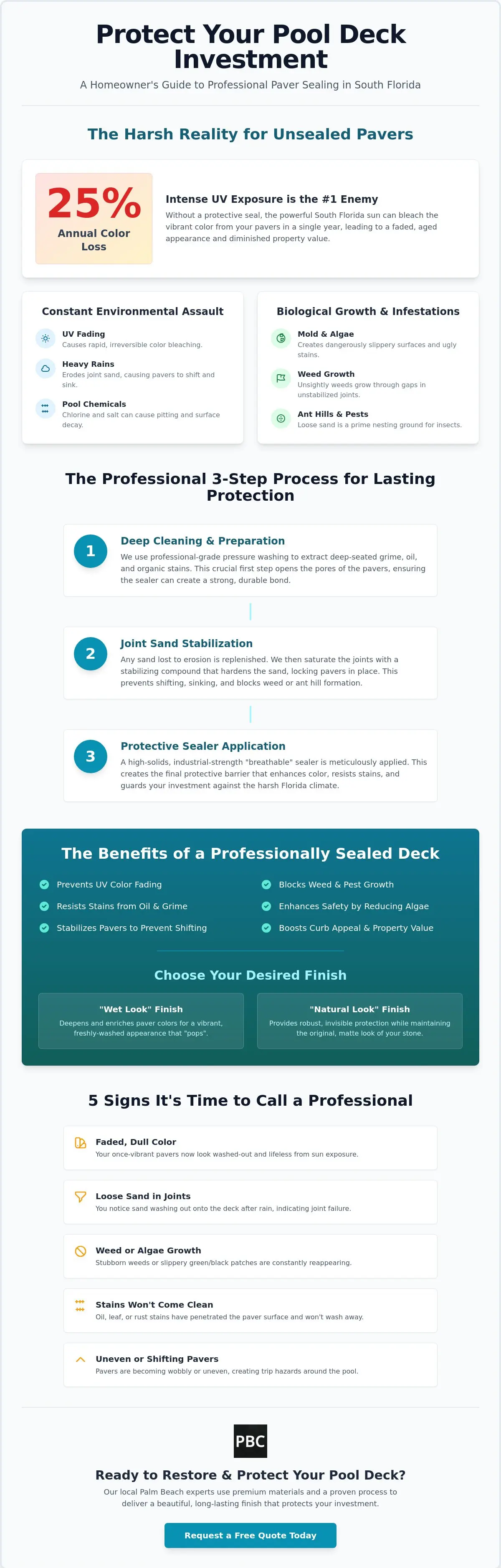 Pool Deck Paver Sealing Company: Protecting Your Palm Beach Oasis