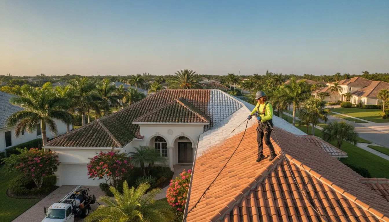 Professional Roof Cleaning in Palm Beach Gardens 33410