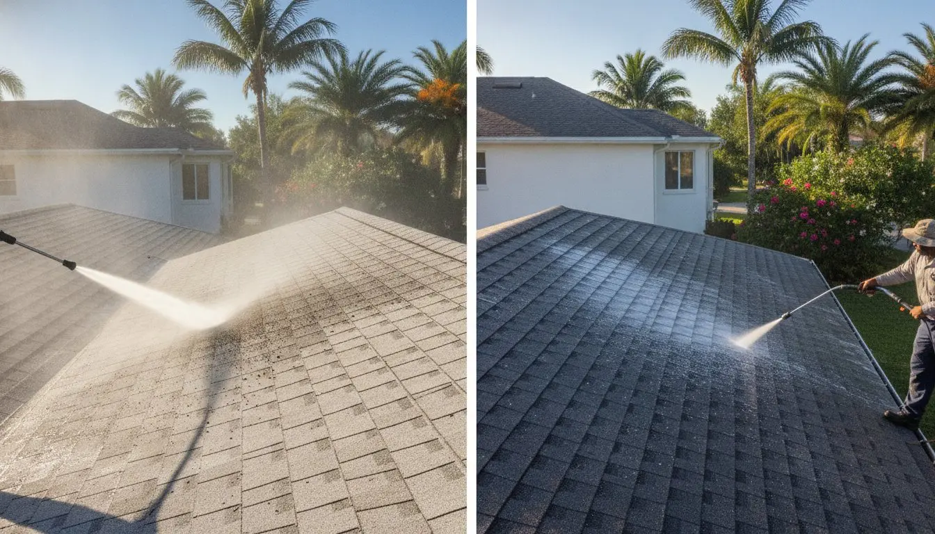 Soft Wash vs. Pressure Wash Roof Cleaning: Which is Best for Your Florida Home?