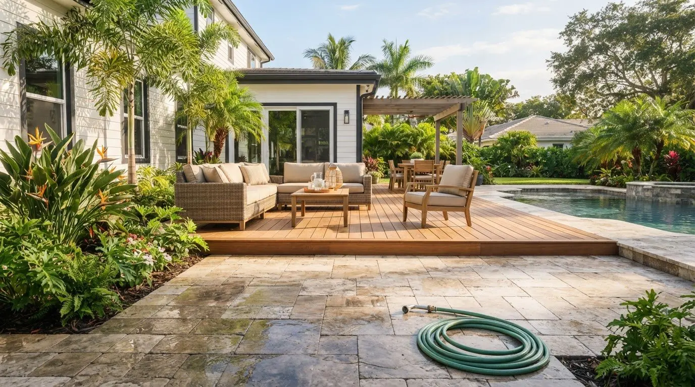 Exterior Cleaning for Outdoor Party Prep: Pavers, Decks, and Siding