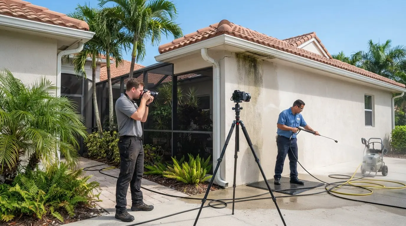 Exterior Cleaning for Property Insurance Photos
