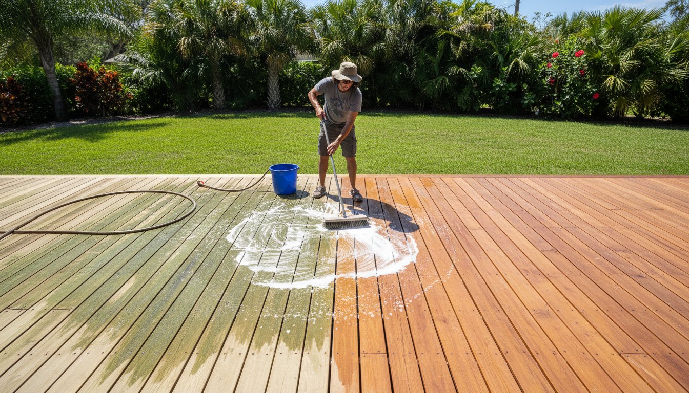 How to Clean a Wood Deck Without a Pressure Washer: A Step by Step Guide Hero Image