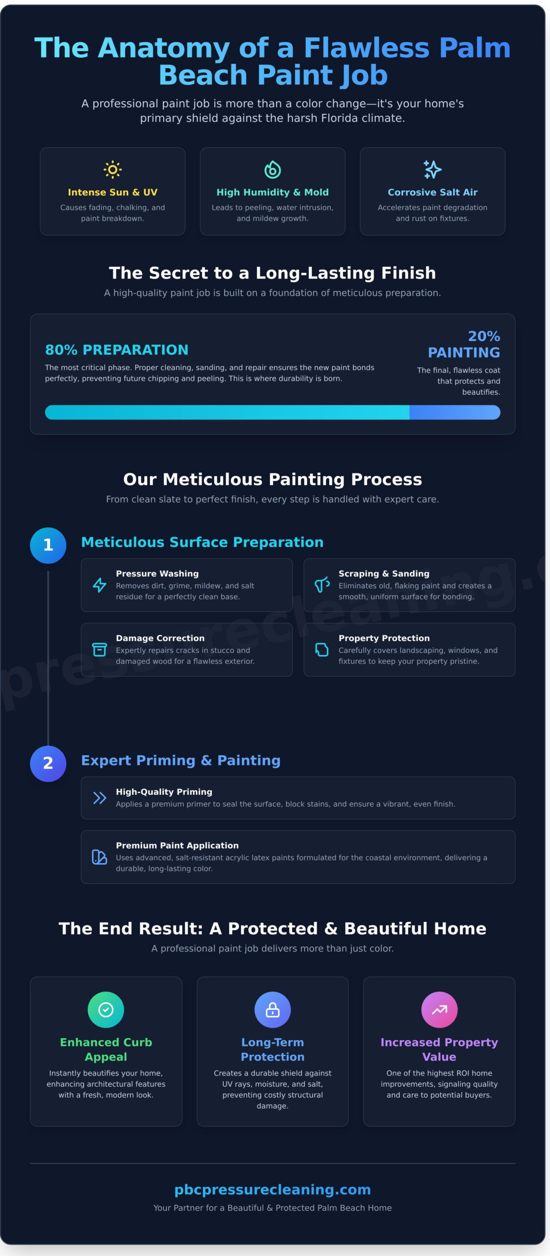Palm Beach Painting: A Homeowner’s Guide to a Flawless Exterior - Infographic