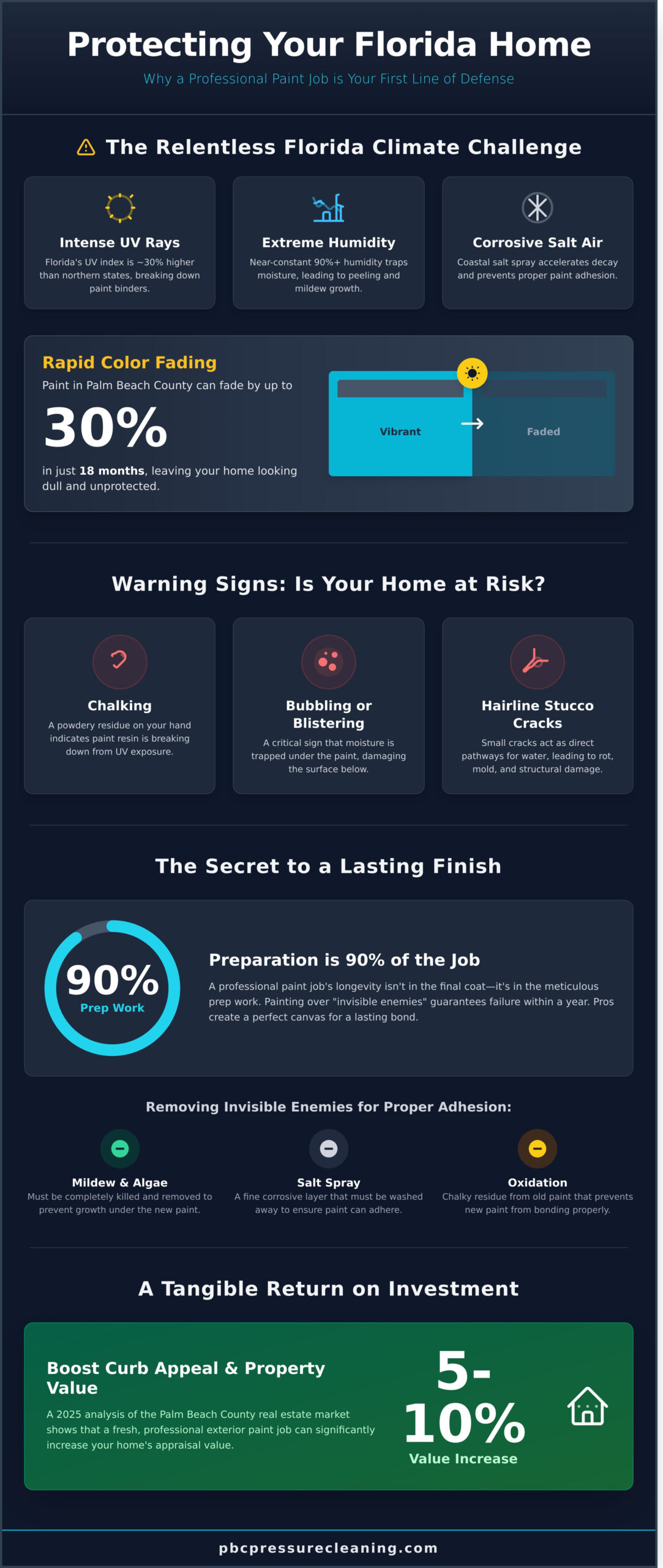 Expert House Painter Services in Palm Beach County: Protecting Your Home’s Value - Infographic