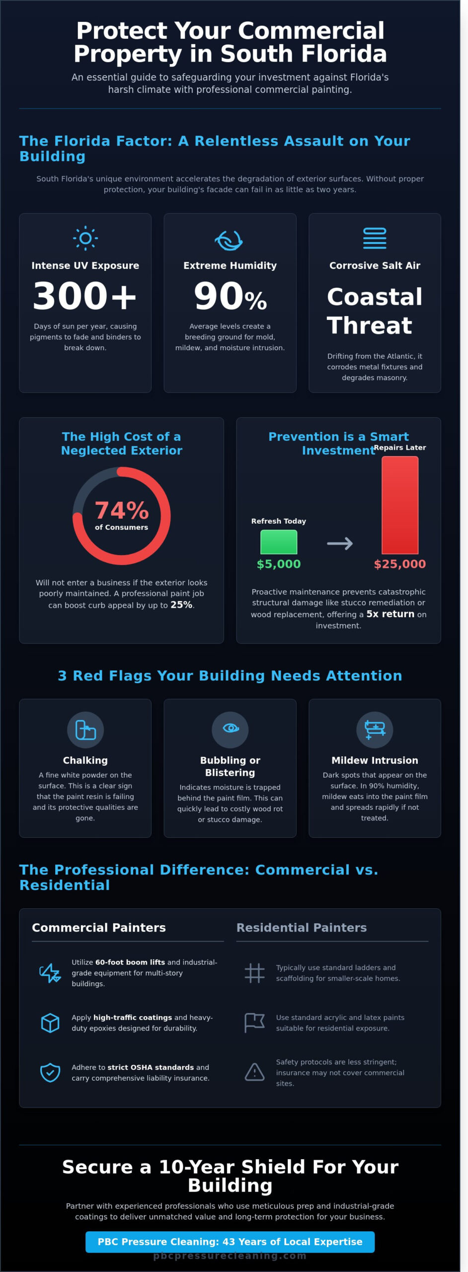 Professional Commercial Painters in Palm Beach County: Protecting Your Business Investment Infographic
