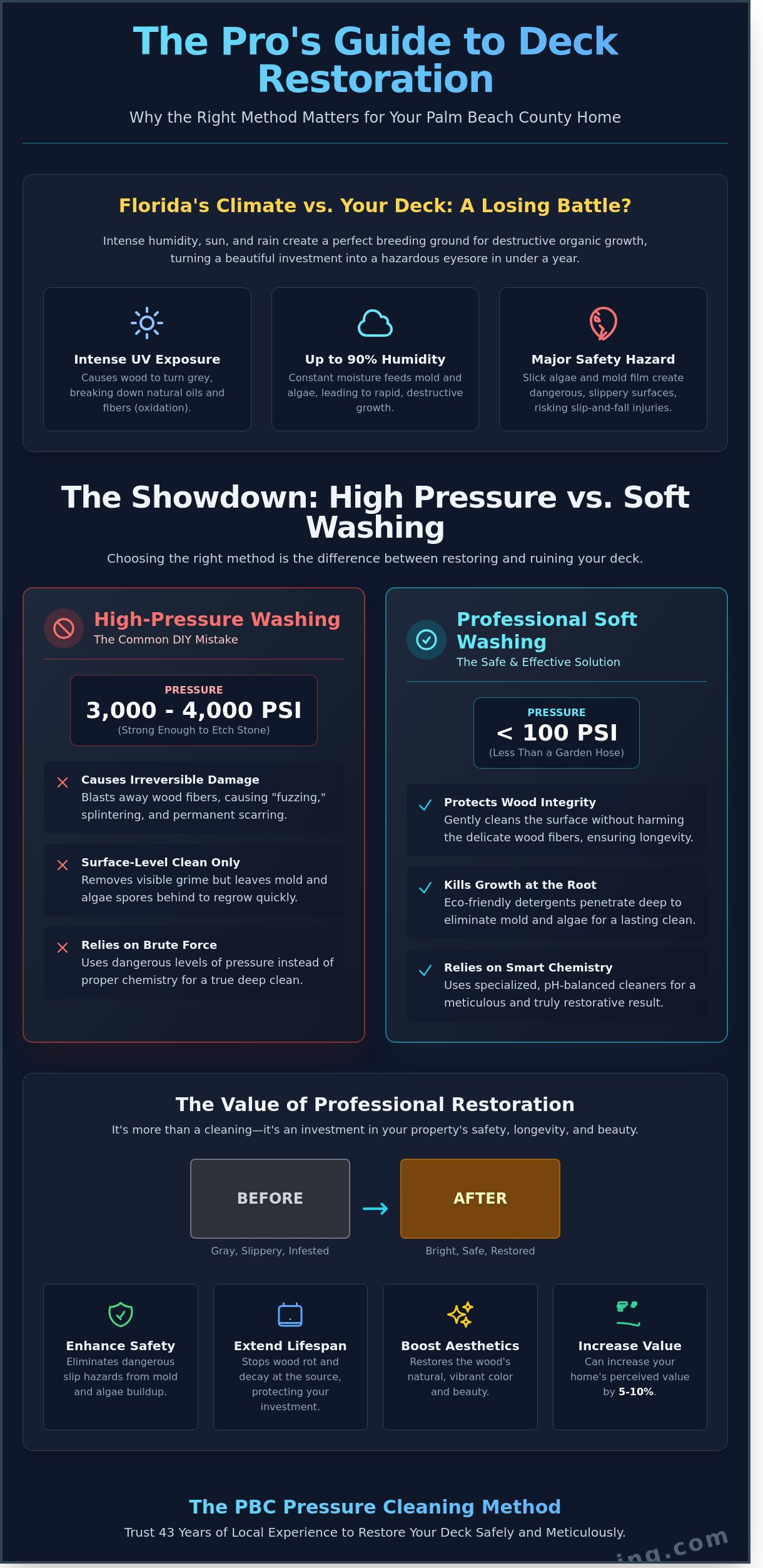 Professional Deck Cleaning Near Me: The Ultimate Guide to Restoring Your Outdoor Space - Infographic