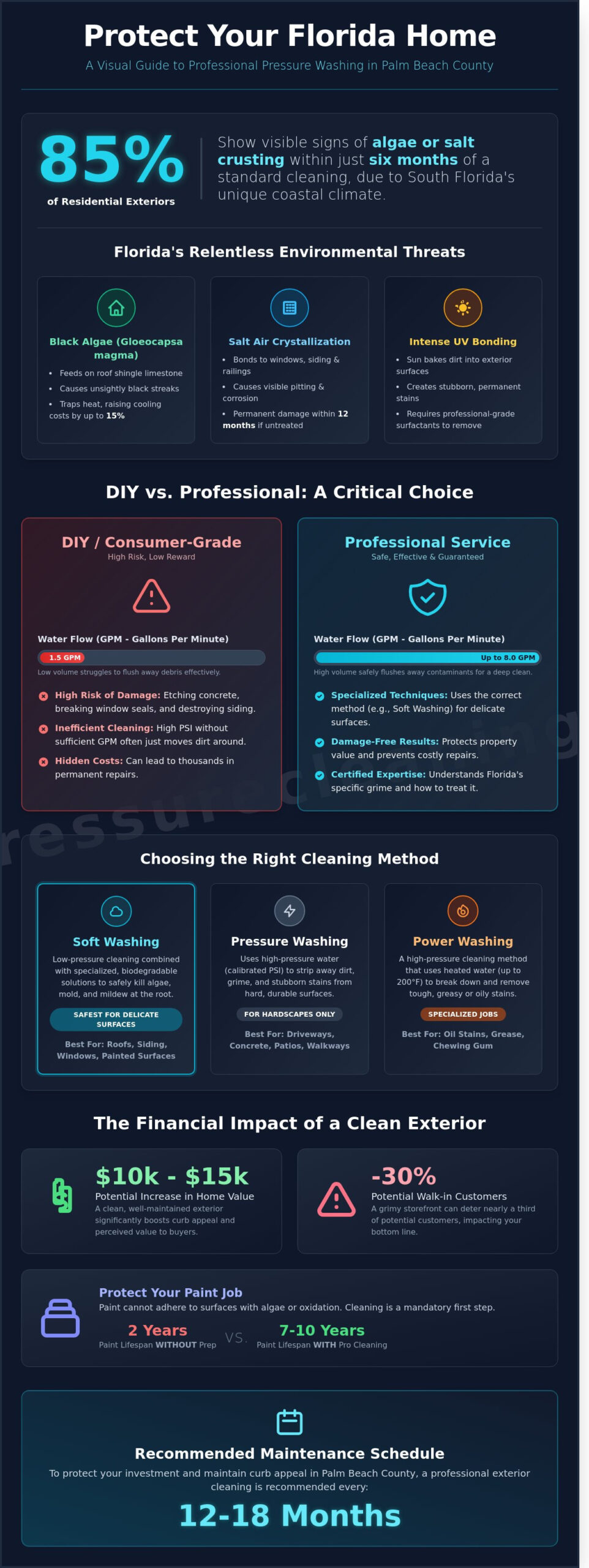 Professional Pressure Washing: The Ultimate Guide for Palm Beach County Homeowners (2026) - Infographic