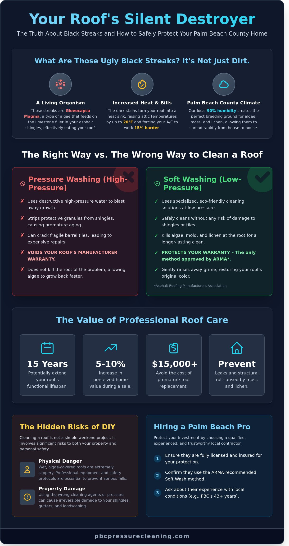 Professional Roof Cleaning: The Ultimate Guide to Protecting Your Florida Home - Infographic