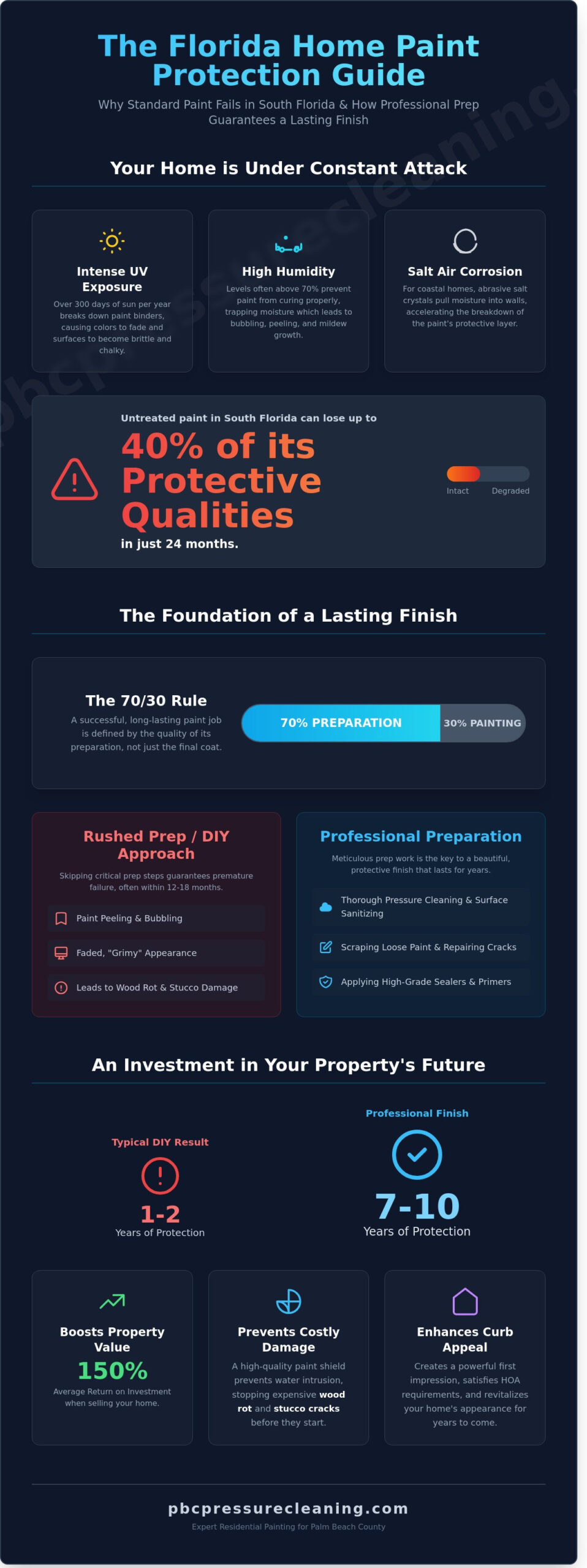 Residential Painting in Palm Beach County: The Ultimate Guide to Protecting Your Home - Infographic