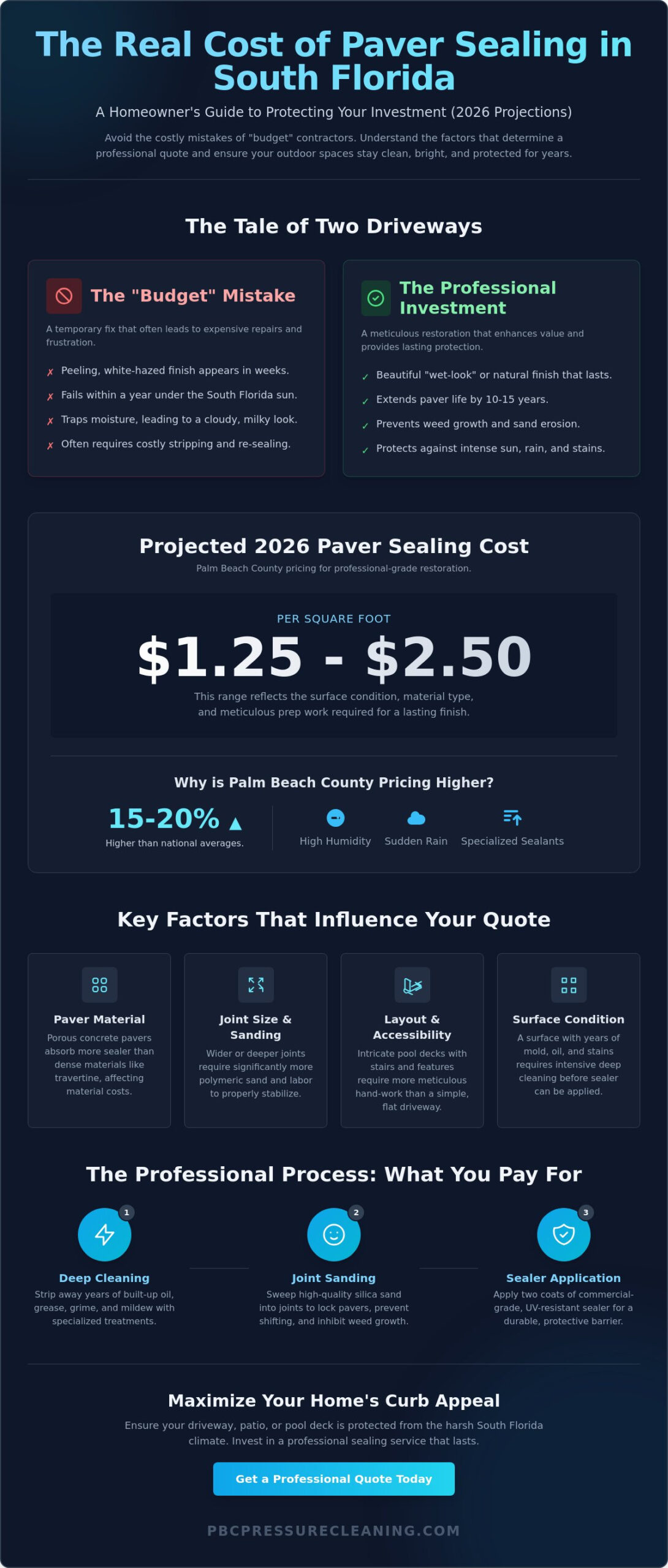 Paver Sealing Cost Per Sq Ft: 2026 Price Guide for Palm Beach County