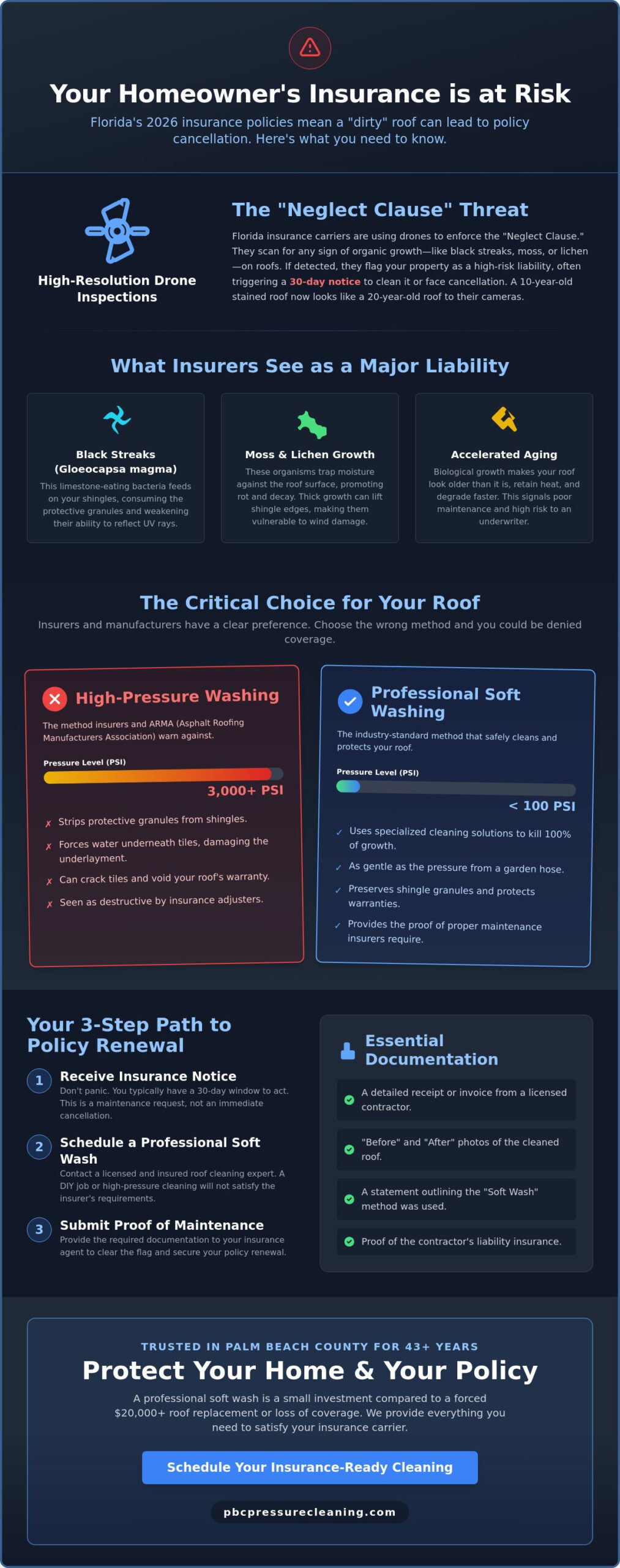 Roof Cleaning for Insurance Renewal in Boca Raton: The 2026 Homeowner’s Guide