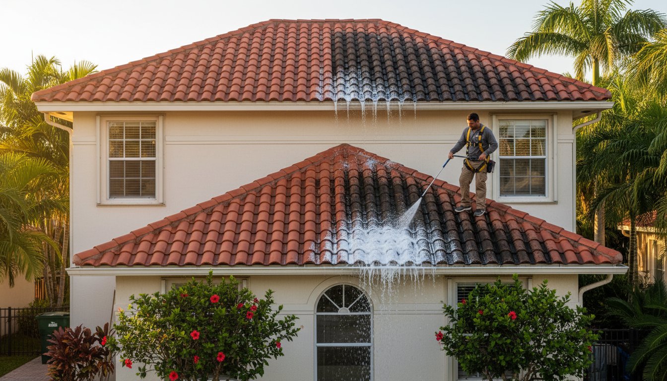 Soft Wash Roof Cleaning in Boca Raton: The Safe Way to Restore Your Home