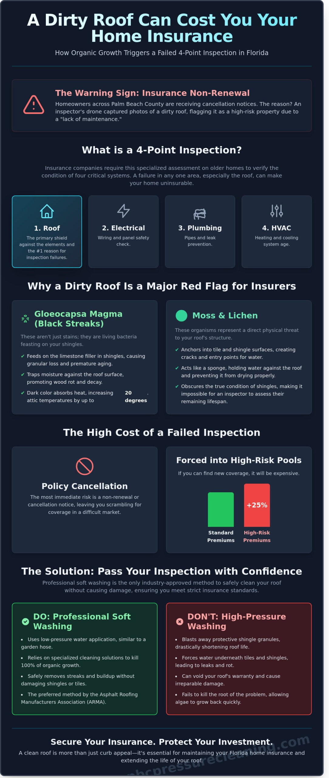 Will a Dirty Roof Fail a 4-Point Inspection in Florida? What Homeowners Need to Know
