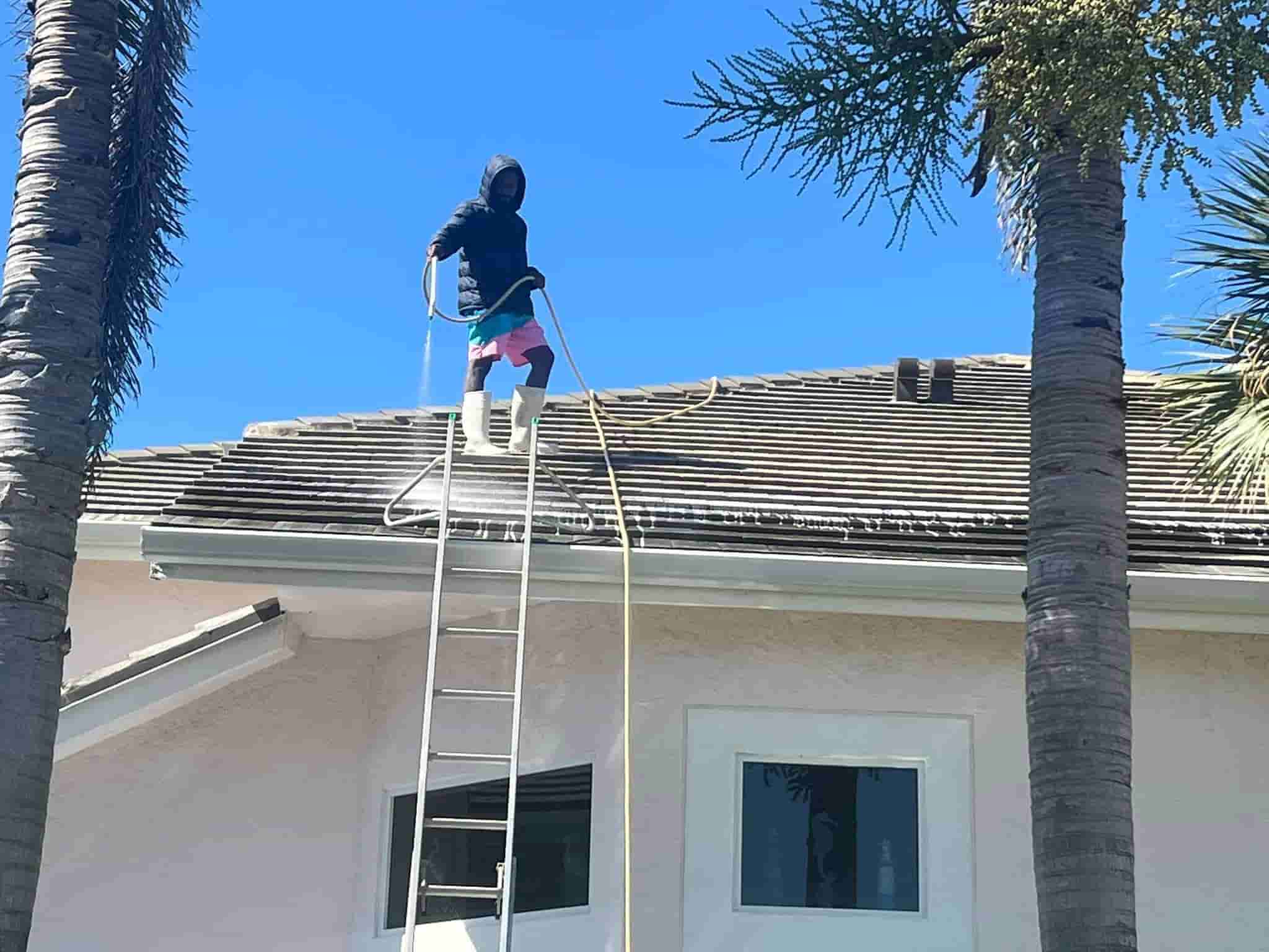 Roof cleaning service